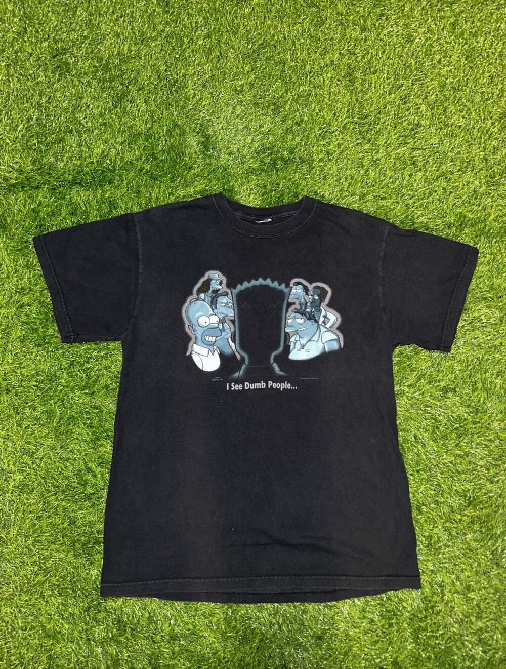 Vintage 2001 The Simpsons I See Dumb People Graphic T-Shirt